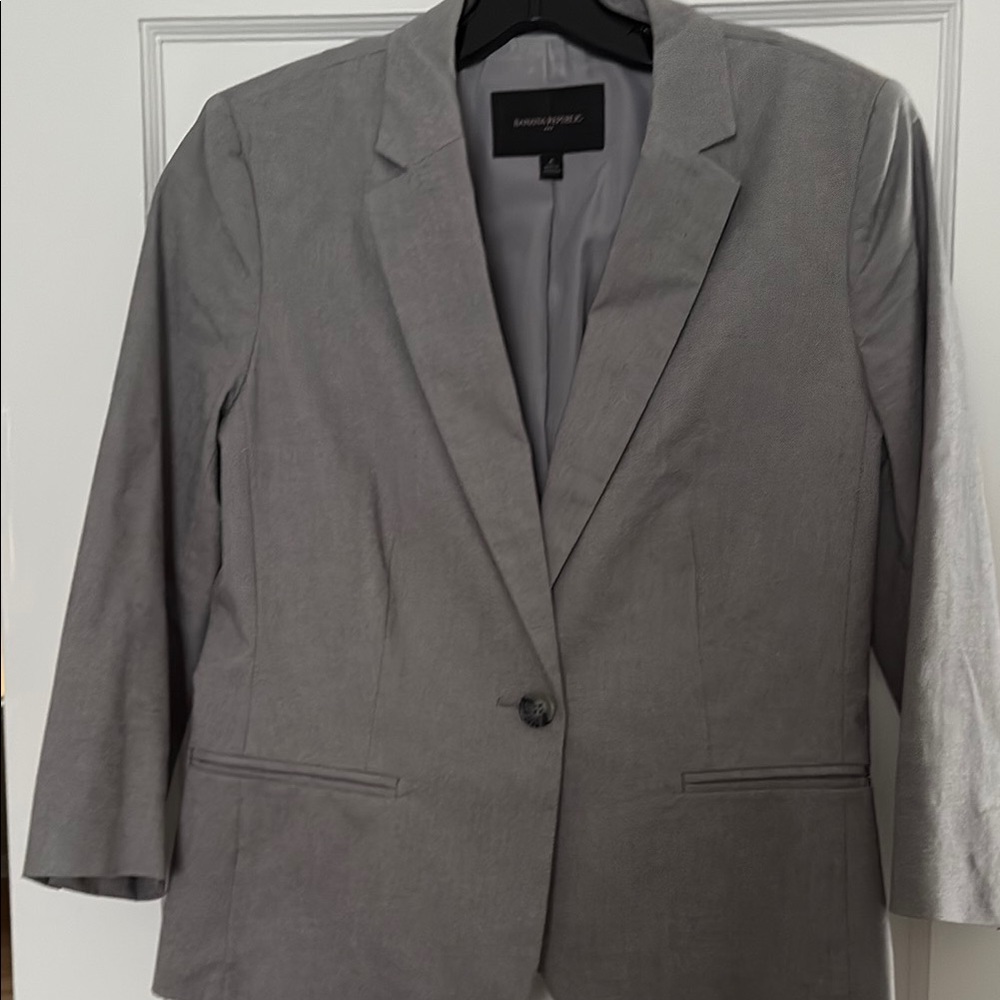 Banana Republic Gray Blazer Tailored Suit Jacket